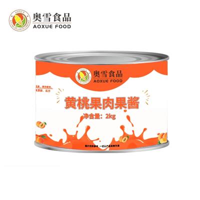 Aoxue Yellow Peach Jam 2KG Iron Canned Commercial Edition