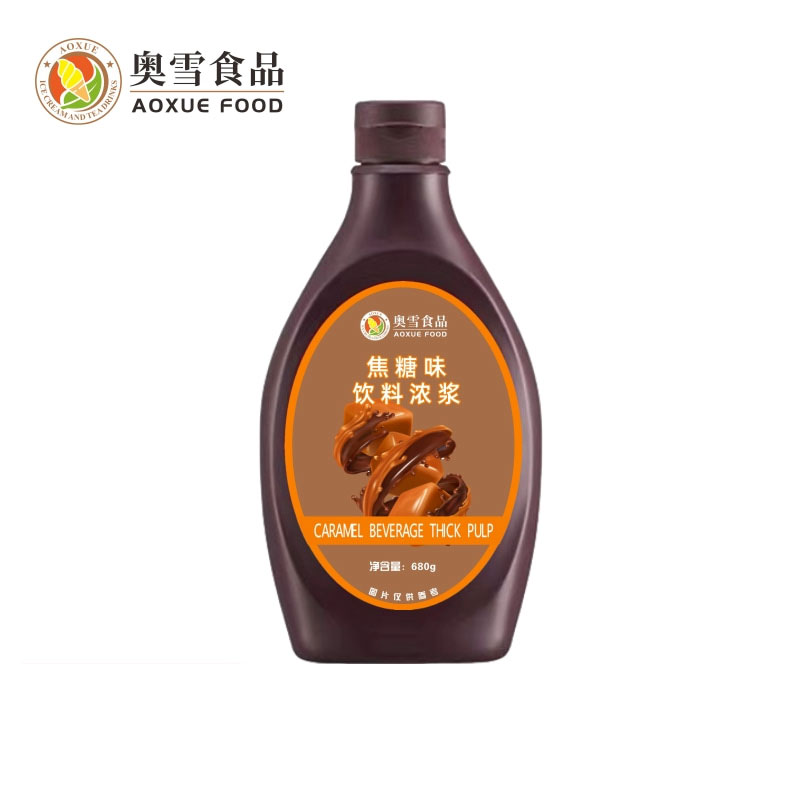 Caramel flavored beverage concentrate