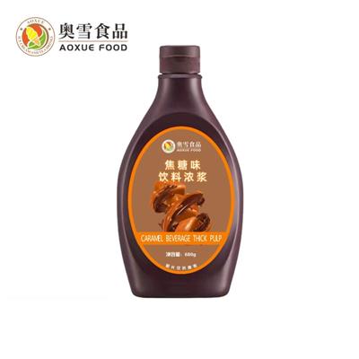 Caramel flavored beverage concentrate