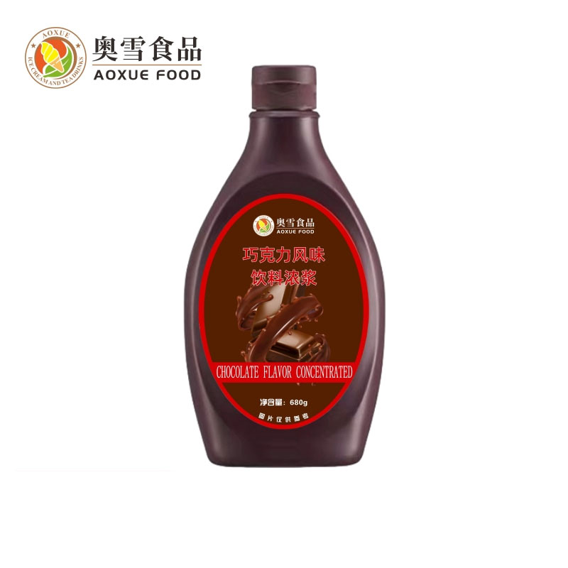 Chocolate flavored beverage concentrate