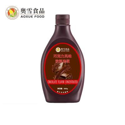 Chocolate flavored beverage concentrate
